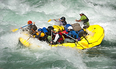 A rafting expedition on the Karnali River, west Nepal, Asia