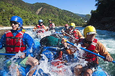 A rafting expedition on the Karnali River, west Nepal, Asia