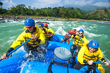 Rafting on the Trisuli River, Nepal, Asia