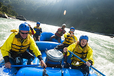 Rafting trip on the Trisuli River, Nepal, Asia