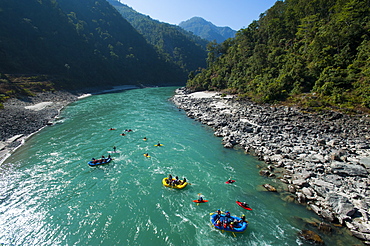 A rafting expedition on the Karnali River, west Nepal, Asia