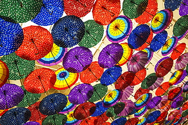 Umbrella display in the Dubai Mall, Dubai, United Arab Emirates, Middle East