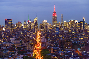 Empire State Building and city skyline, Manhattan, New York City, United States of America, North America