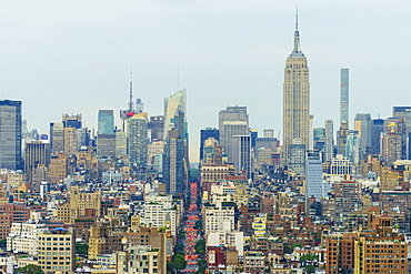 The Empire State Building and Manhattan skyline, New York City, United States of America, North America