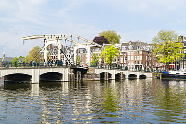 Magere Brug (the Skinny Bridge), Amsterdam, Netherlands, Europe