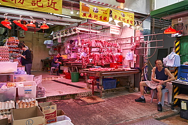 Butchers shop, Hong Kong, China, Asia