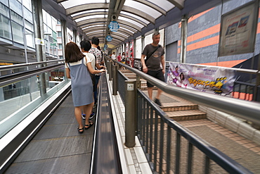 The Mid-Levels Escalator, Central, Hong Kong Island, Hong Kong, China, Asia