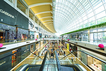 The Shoppes at Marina Bay Sands, Singapore's largest shopping mall in Marina Bay, Singapore, Southeast Asia, Asia