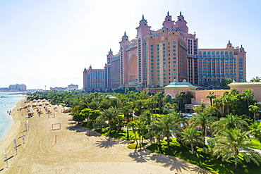 Atlantis, The Palm, a luxury hotel on the man-made Palm Jumeirah island, Dubai, United Arab Emirates, Middle East