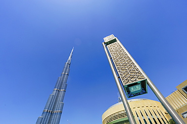 Burj Khalifa and Dubai Mall, Downtown, Dubai, United Arab Emirates, Middle East