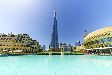 Burj Khalifa and Dubai Mall, Downtown, Dubai, United Arab Emirates, Middle East