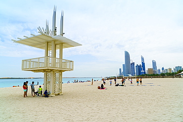 Corniche beach, Abu Dhabi, United Arab Emirates, Middle East