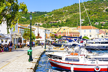 The pretty town of Gaios, the main port and harbour on the island, Paxos, Ionian Islands, Greek Islands, Greece, Europe