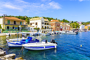 The pretty town of Gaios, the main port and harbour on the island, Paxos, Ionian Islands, Greek Islands, Greece, Europe