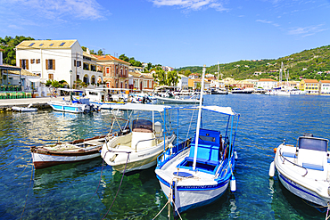 The pretty town of Gaios, the main port and harbour on the island, Paxos, Ionian Islands, Greek Islands, Greece, Europe