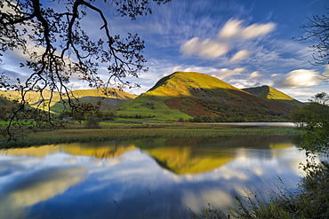 Hartstop Dodd reflected in Brothers Water, Patterdale, Lake District National Park, UNESCO World Heritage Site, Cumbria, England, United Kingdom, Europe