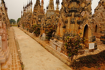 The pagodas of Kakku, Shan State, Myanmar, Asia