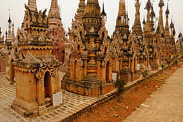 The pagodas of Kakku, Shan State, Myanmar, Asia