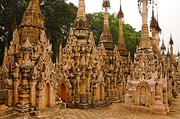 The pagodas of Kakku, Shan State, Myanmar, Asia