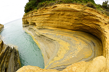 Famous Channel of Love (Canal D'amour) in Sidari, Corfu, Greece