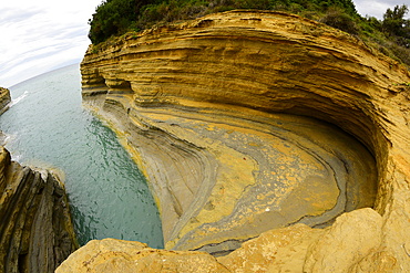 Famous Channel of Love (Canal D'amour) in Sidari, Corfu, Greece