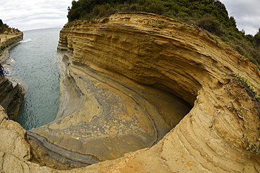 Famous Channel of Love (Canal D'amour) in Sidari, Corfu, Greece