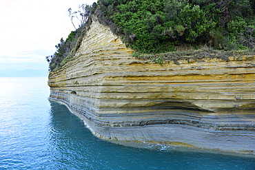 Famous Channel of Love (Canal D'amour) in Sidari, Corfu, Greece