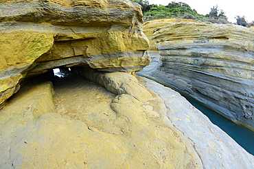 Famous Channel of Love (Canal D'amour) in Sidari, Corfu, Greece