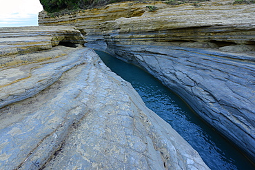 Famous Channel of Love (Canal D'amour) in Sidari, Corfu, Greece