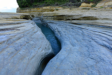 Famous Channel of Love (Canal D'amour) in Sidari, Corfu, Greece