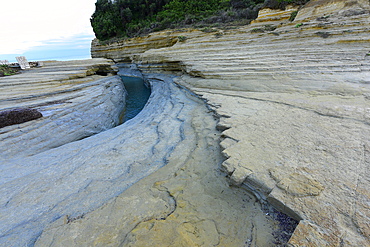 Famous Channel of Love (Canal D'amour) in Sidari, Corfu, Greece