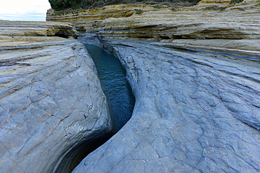 Famous Channel of Love (Canal D'amour) in Sidari, Corfu, Greece