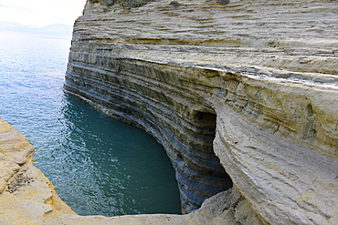 Famous Channel of Love (Canal D'amour) in Sidari, Corfu, Greece