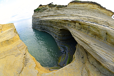 Famous Channel of Love (Canal D'amour) in Sidari, Corfu, Greece