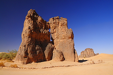 Picturesque rock formations of Tadrart Desert, Algeria