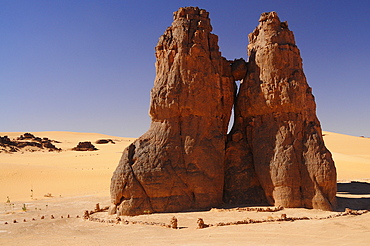 Picturesque rock formations of Tadrart Desert, Algeria