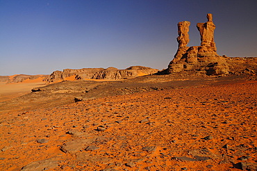 Picturesque rock formations of Tadrart Desert, Algeria