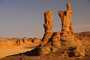 Picturesque rock formations of Tadrart Desert, Algeria