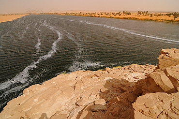 Picturesque view on lake Ouniaga Serir, Ennedi, Sahara Desert, Chad