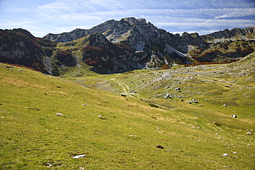 Picturesque view on Mountains of Durmitor National Park along Durmitor Panoramic Route, Durmitor, Montenegro