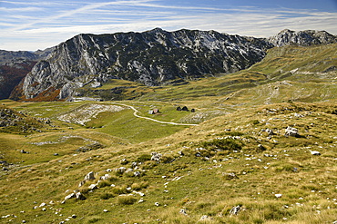 Picturesque view on Mountains of Durmitor National Park along Durmitor Panoramic Route, Durmitor, Montenegro