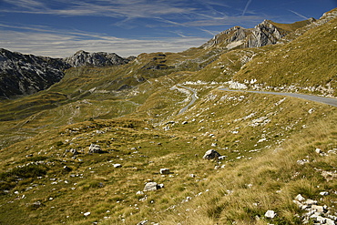 Picturesque view on Mountains of Durmitor National Park along Durmitor Panoramic Route, Durmitor, Montenegro