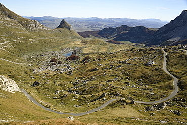 Picturesque view on Mountains of Durmitor National Park along Durmitor Panoramic Route, Durmitor, Montenegro