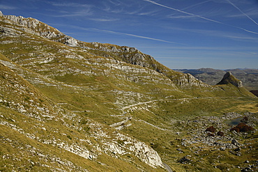 Picturesque view on Mountains of Durmitor National Park along Durmitor Panoramic Route, Durmitor, Montenegro