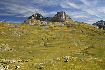 Picturesque view on Mountains of Durmitor National Park along Durmitor Panoramic Route, Durmitor, Montenegro