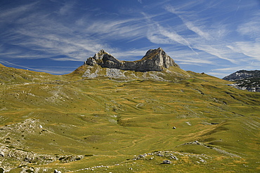 Picturesque view on Mountains of Durmitor National Park along Durmitor Panoramic Route, Durmitor, Montenegro