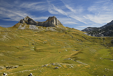 Picturesque view on Mountains of Durmitor National Park along Durmitor Panoramic Route, Durmitor, Montenegro