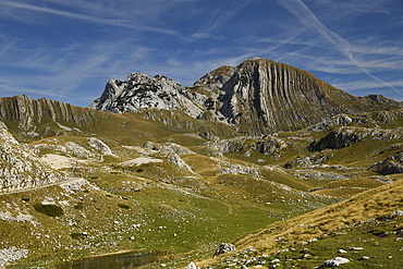 Picturesque view on Mountains of Durmitor National Park along Durmitor Panoramic Route, Durmitor, Montenegro