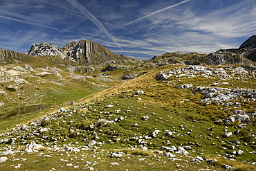 Picturesque view on Mountains of Durmitor National Park along Durmitor Panoramic Route, Durmitor, Montenegro