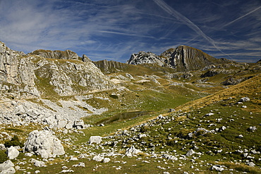 Picturesque view on Mountains of Durmitor National Park along Durmitor Panoramic Route, Durmitor, Montenegro